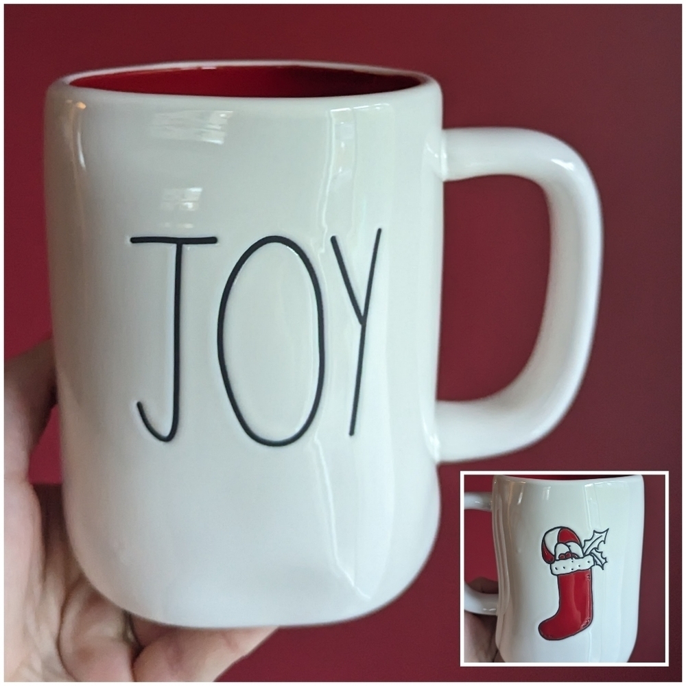 ❌SOLD❌Rae Dunn JOY Double Sided Stocking Mug - Picture 1 of 5